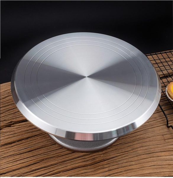 

baking & pastry tools 25cm alloy cake turntable stand platform round rotating revolving
