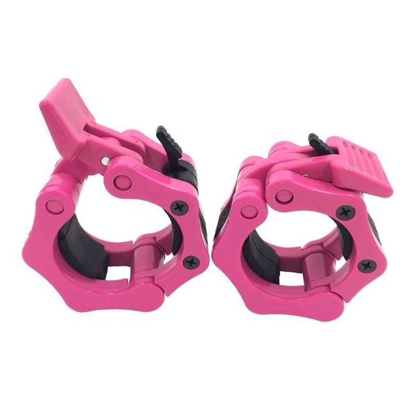 

pair barbell collar dumbbell clips gym fitness weight bar clamps accessories