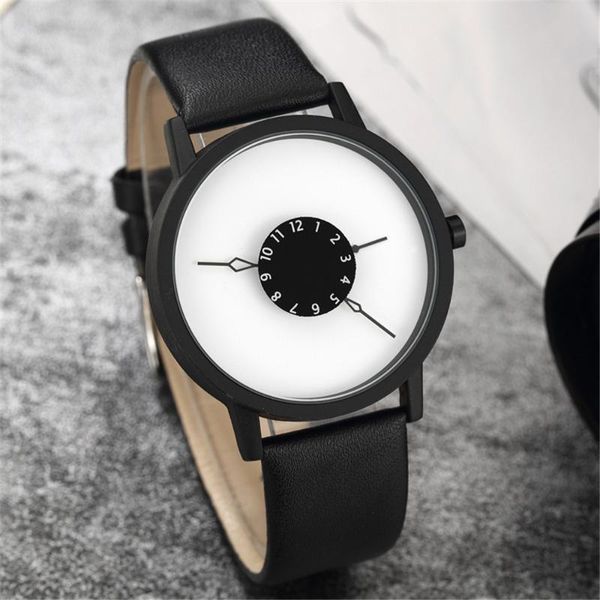 

wristwatches man watch 2021 paidu men watches fashion creative leather band analog quartz horloge heren, Slivery;brown