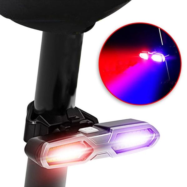 

bike lights 2021 usb rechargeable rear tail light cob led bycicle safety 5 modes for bicycle