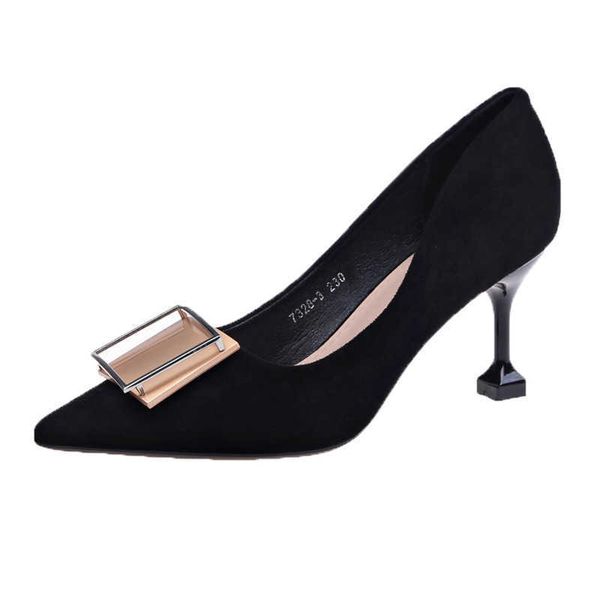 

summer pointed cat heel ladies retro casual sandals ladies temperament comfortable girls high heels ladies 210611, Black