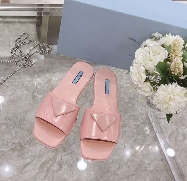 

lady square slippers women designers flat slides sandals summer bathroom flip flops good quality outdoor beach shoes non slip comfort cool c, Black