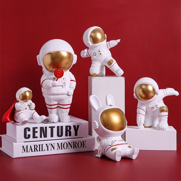 

decorative objects & figurines creative astronaut figurine character statue home decoration accessories modern living room bedroom office or