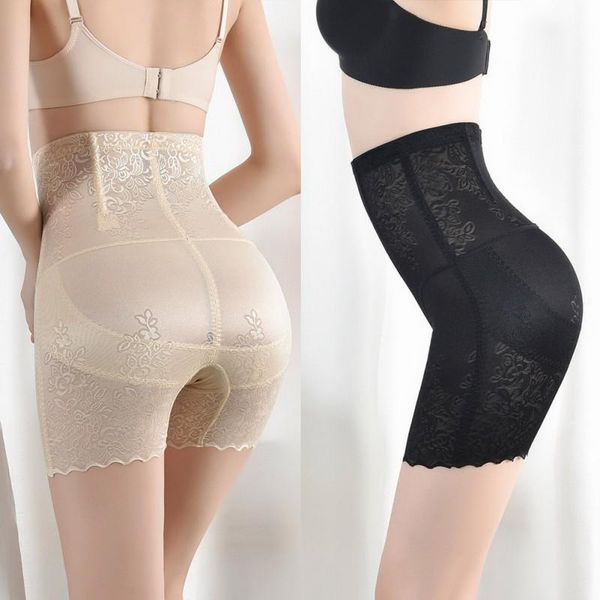 

women's shapers hollow high waist shaper tummy control panties hip bulifter body slimming shapewear briefs panty print shaping pants, Black;white