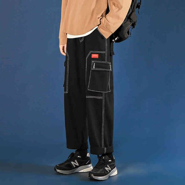

men's pants wide jeans, harajuku pants of fashion trends for men, style, r3ca, Black
