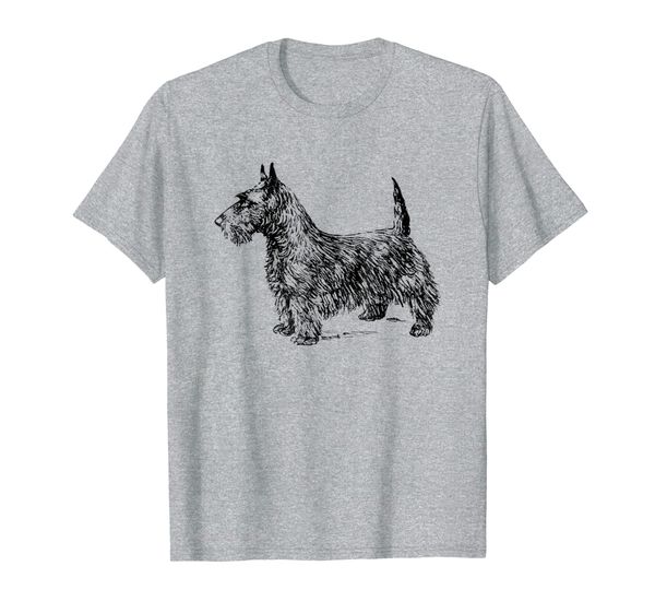 

scottish terrier t-shirt scottie dog tee shirt, White;black
