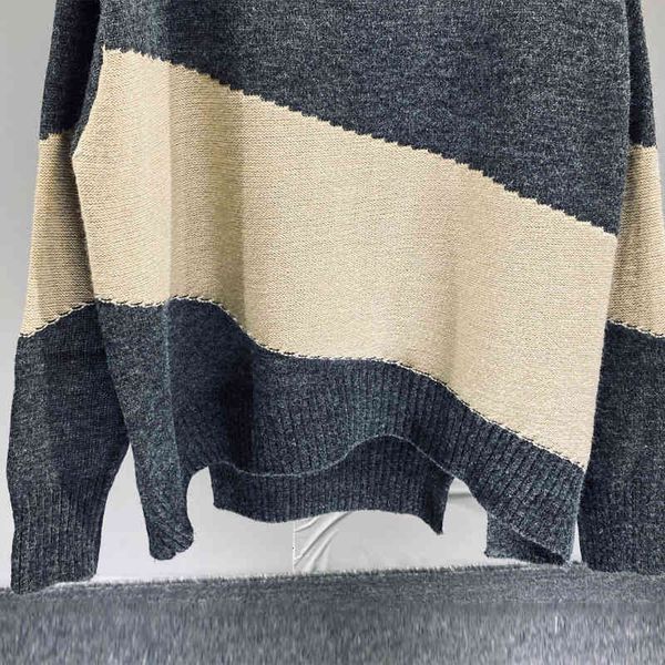 

women's sweaters casual female knitted sweater colour loose contrast fashion soft cashmere clothing blend high 2021 t091, White;black