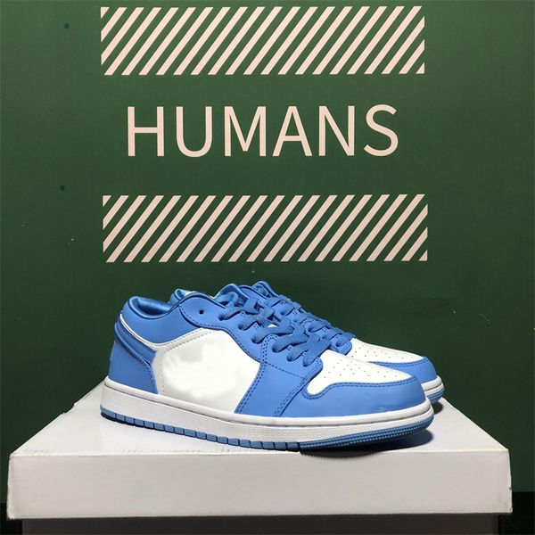 

2021pairs shoe men women jumpman 1 low basketball shoes unc 3 court red triple chicago obsidian sneakers with box