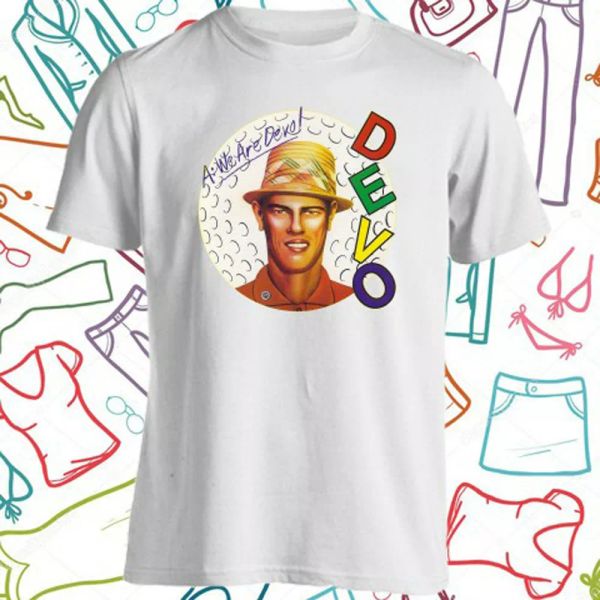 

devo are we not men men's white t-shirt size s to 3xl, White;black