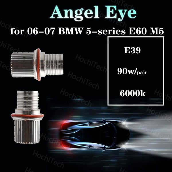 

car headlights 90w 2000lm high power led chip angel eyes marker 6000k white for 06-07 5-series e60 m5