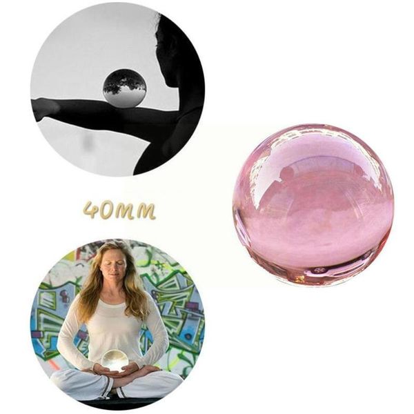 

novelty items 40mm natural stone rose pink crystal healing ball magic quartz stones collection crafts decoration for pography b5c9