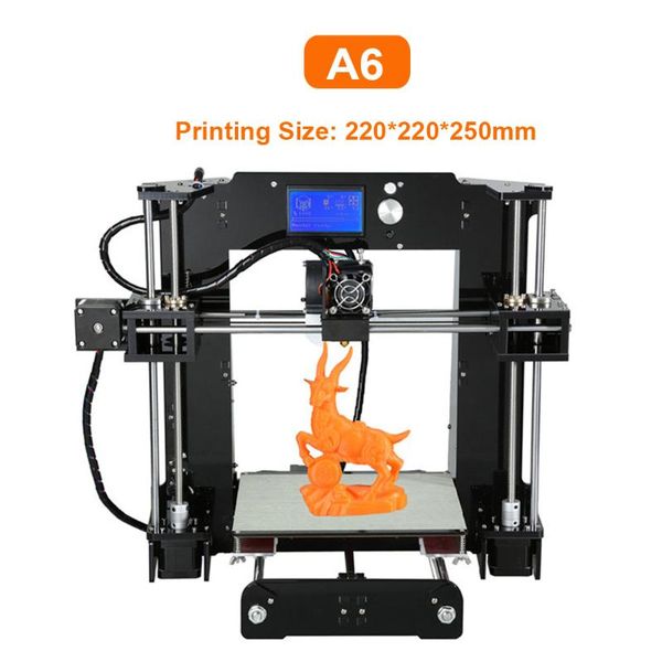 

printers 3d printer a6 updated a5s full metal extreme high accuracy large print size 220x220x250mm impresora