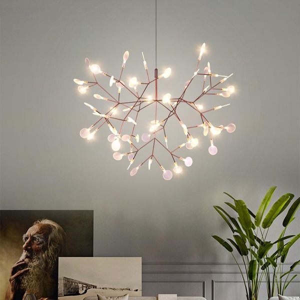 

modern designer firefly led chandeliers lighting gold branch chandelier living room decor drop lights hanging lamp fixtures