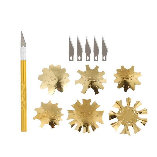 

nail art kits 1 set steel french tip cutter smile line spare blades for