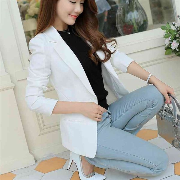 

peonfly ladies blazer long sleeve blaser women suit jacket female feminine femme pink blue white black autumn 210915