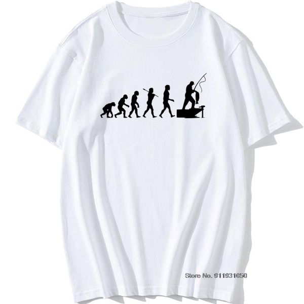 

men's t-shirts go fishing evolution graphic t shirt personality print t-shirt o neck cotton oversized size short sleeve, White;black