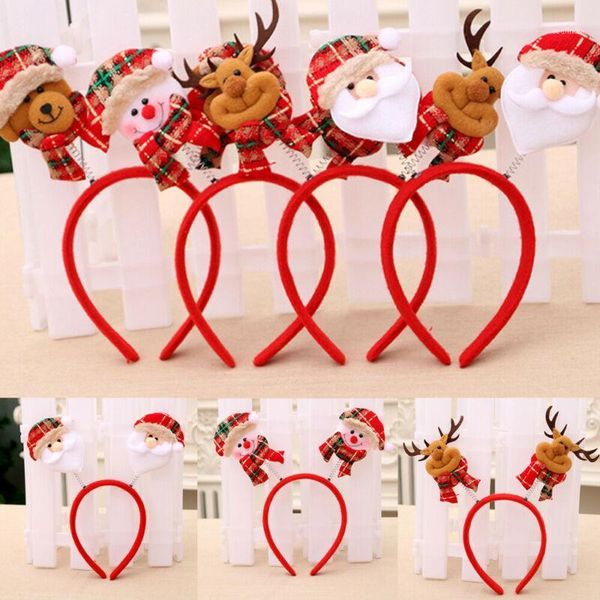 

christmas decorations 2021 kids xmas novelty headband hat costume hair clip reindeer santa band head hoop headwear