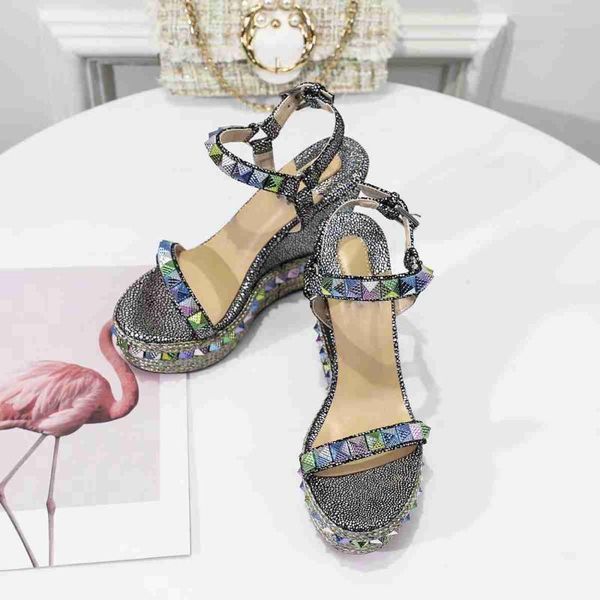 

slippers 2021 fashion genuine leather high-heeleds sandals women luxury shoes designers, Black