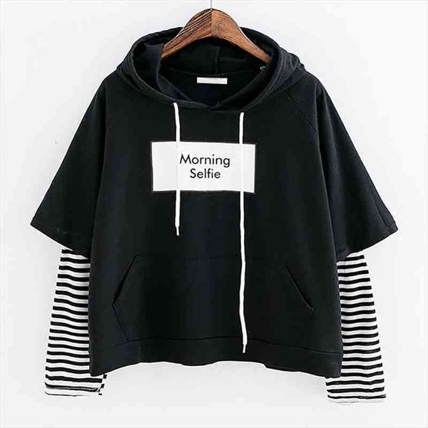 

print hoodie women kindness hoodies oversized pullovers fashion princess hooded women casual letter sweatshirt, Black