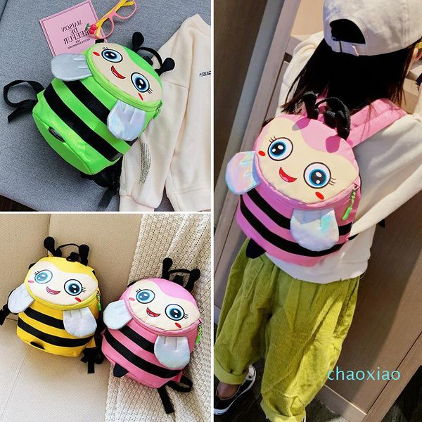 

baby bags new 2021 fashion cute kindergarten and cartoon children's backpack female little bee school small male bag bhhgl