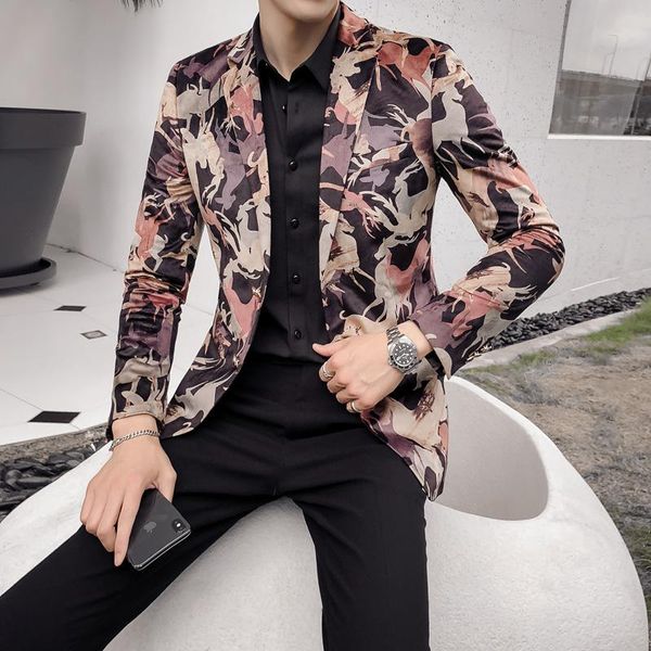 

men's suits & blazers british style blazer male fashion single breasted party wedding velvet men suit jacket europe size slim fit for m, White;black