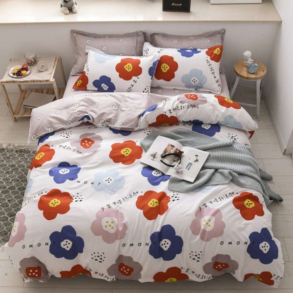

xiaohua girl 4-piece summer bedding single student dormitory bed sheet quilt cover simple 3-piece set