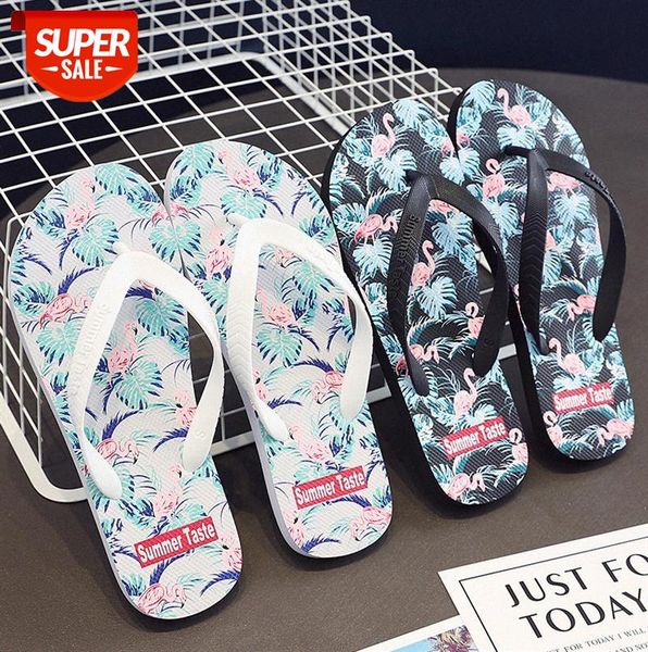 

flip-flops men's slippers, personality, trendy rubber trend, beach shoes, students wear casual #9x2u, Black