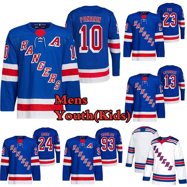 

23 adam fox 13 alexis lafreniere new york rangers jersey mens youth(kids) 10 artemi panarin 24 kaapo kakko 99 wayne gretzky hockey jerseys, Black;red