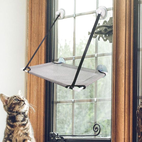 

cat beds & furniture window mount pet hammock shelf seat supplies single layer hanging bed suction cup mesh