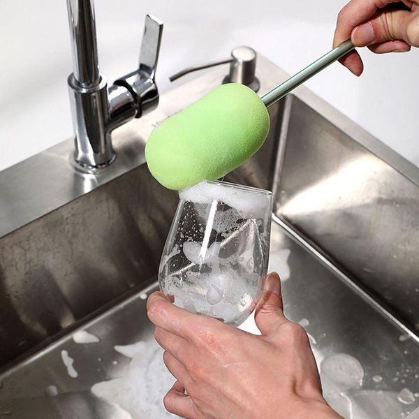 

cleaning cloths aluminum alloy long handle multiuse soft sponge cup brushes