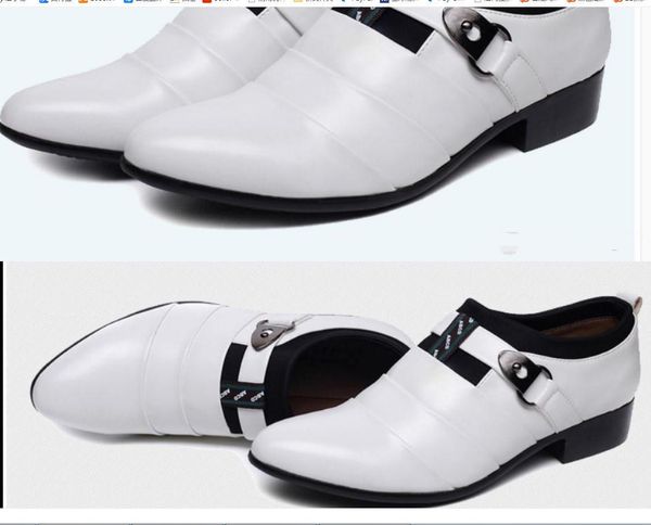 

men's shoes in spring and autumn low heel pointed end@91, Black