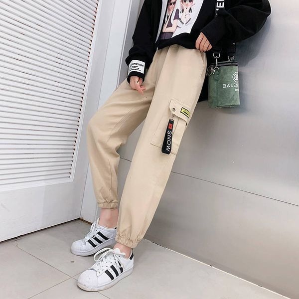 

women's jeans khaki pants, casual patchwork slacks cool sweatpants autumn korean pants 0lag, Blue