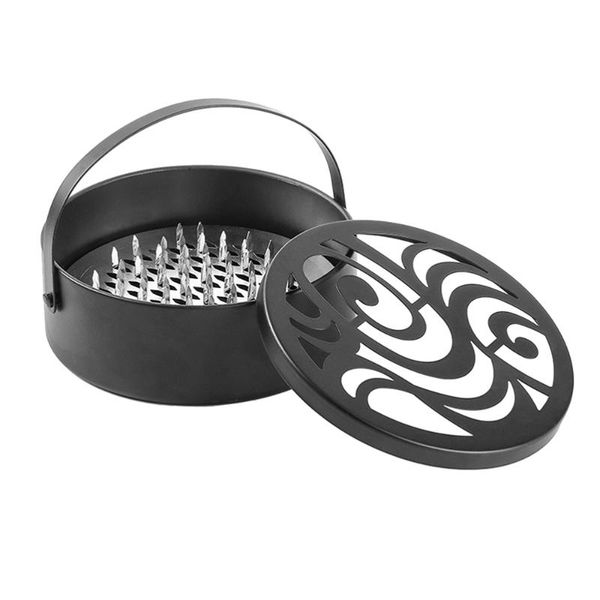 

fragrance lamps 1pc iron mosquito coil box round hollow burner with handle