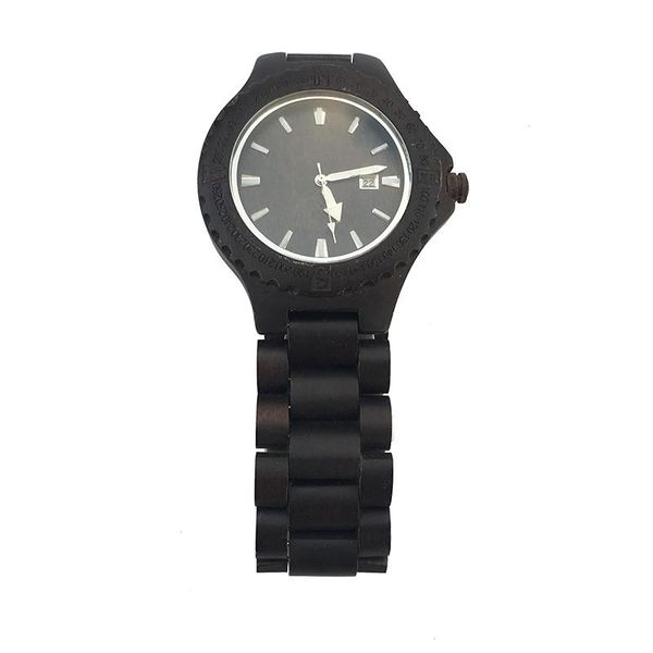 

women men's ebony wood watch wristwatches, Slivery;brown