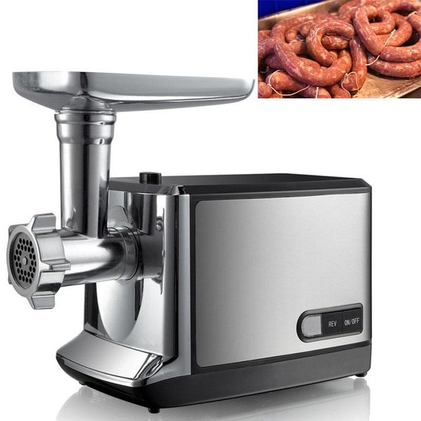 

meat grinders household commercial multifunction automatic stainless steel kitchen food chopper sausage minced machine 220v 350w