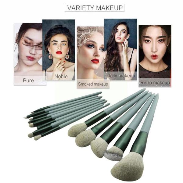 

makeup brushes 13pcs professional set eyeshadow foundation powder brush eyeliner women face tools soft cosmetic e5r6