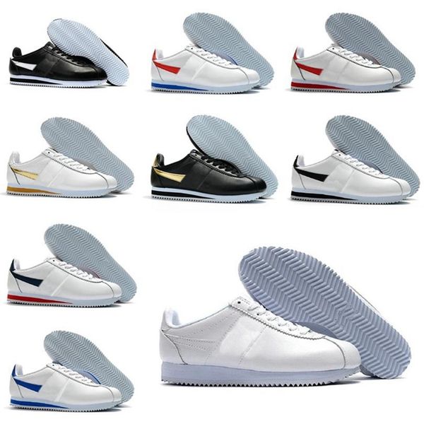 

classic cortez boots basic leather casual shoes fashion men women black white red golden skateboarding sneakers dh023