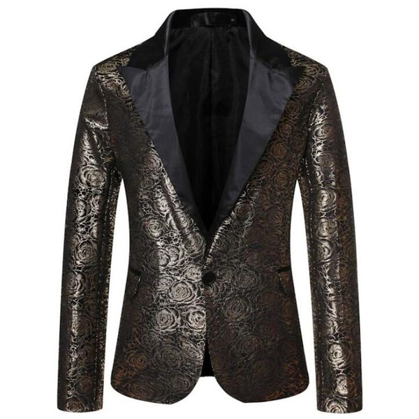 

men's suits & blazers bronzing suit corduroy rose wedding host stage banquet dress chaquetas boda traje novio de hombre, White;black