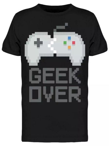 

pixel gamepad geek over tee men's -image by shutterstock, White;black