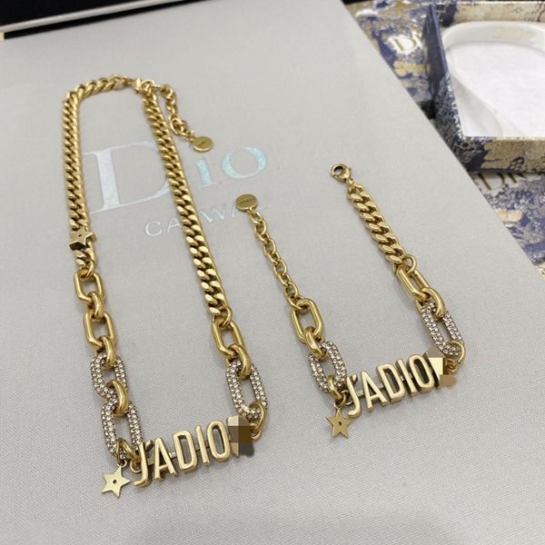 

family's new popular letter suit necklace bracelet, Silver