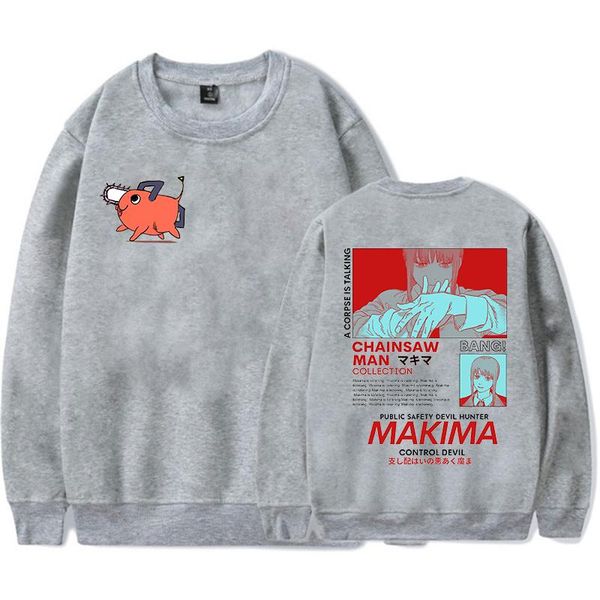 

men's hoodies & sweatshirts 2021 chainsaw man makima streetwear vintage ulzzang crewneck sweatshirt hoodie trend graphic men women clot, Black