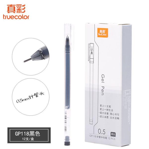 

gel pens 12pcs/box water pen 0.5mm all needle tube students office signature black blue red ink neutral stationery gifts