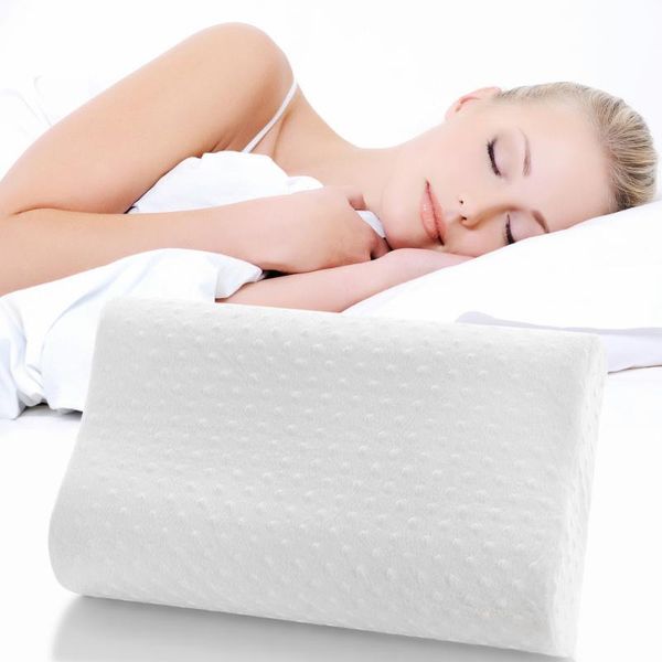 

pillow junejour memory foam orthopedic latex neck cervical health care slow rebound massager 3 colors