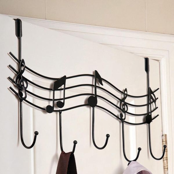 

hooks & rails surelife 3pcs home bathroom kitchen coat/hat/bag metal music style hook hanger organizer iron