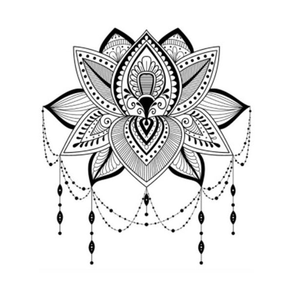 Adesivi murali Lotus Sticker Mandala Autoadesivo stile bohémien Decal Yoga Studio Home Art Decoration Qui