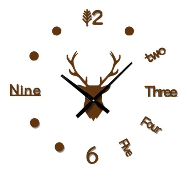 

mirror wall clock large size frameless mute for home decor clocks