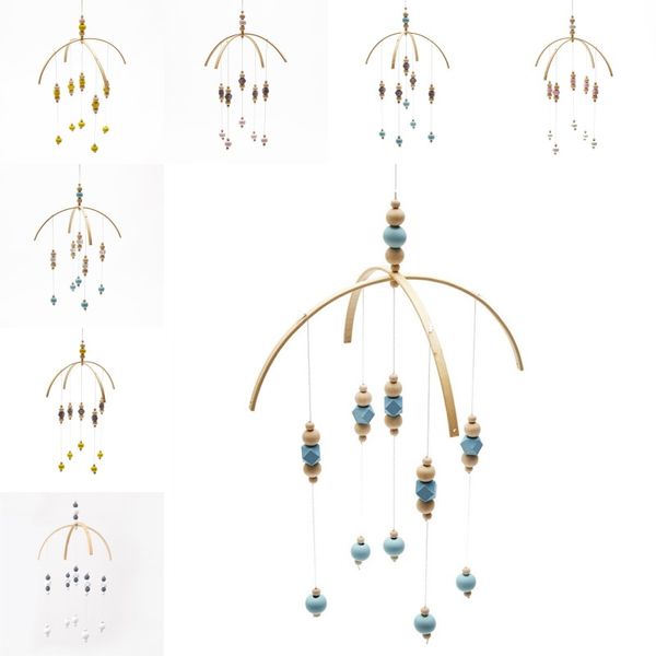 Bed Bell Wood Bead Mobiles Soggiorno per bambini Decorare Accessori Negozio Puntelli fotografici Wind Chime More Design 15 5zl Y2