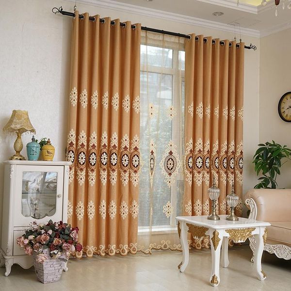 

curtain & drapes angel eye for living room dining bedroom rope embroidered jacquard european style blackout curtains