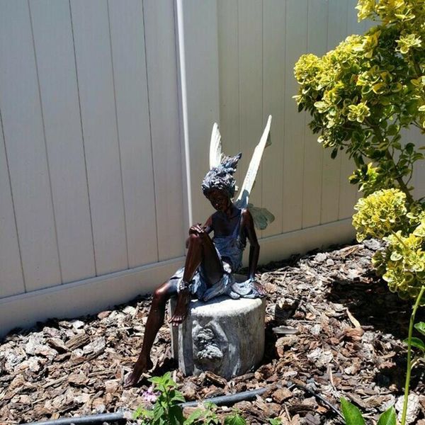 

tudor and turek sitting fairy statue garden ornament resin craft landscaping yard decoration canq889 decorations