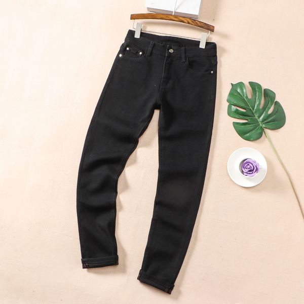 

mens breathable jeans with small feet designer purn cotton men light trousers fashion solid casual new plaid regular business pant latest hi, Blue